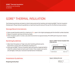 Installation and Handling Guide: GORE? Thermal Insulation