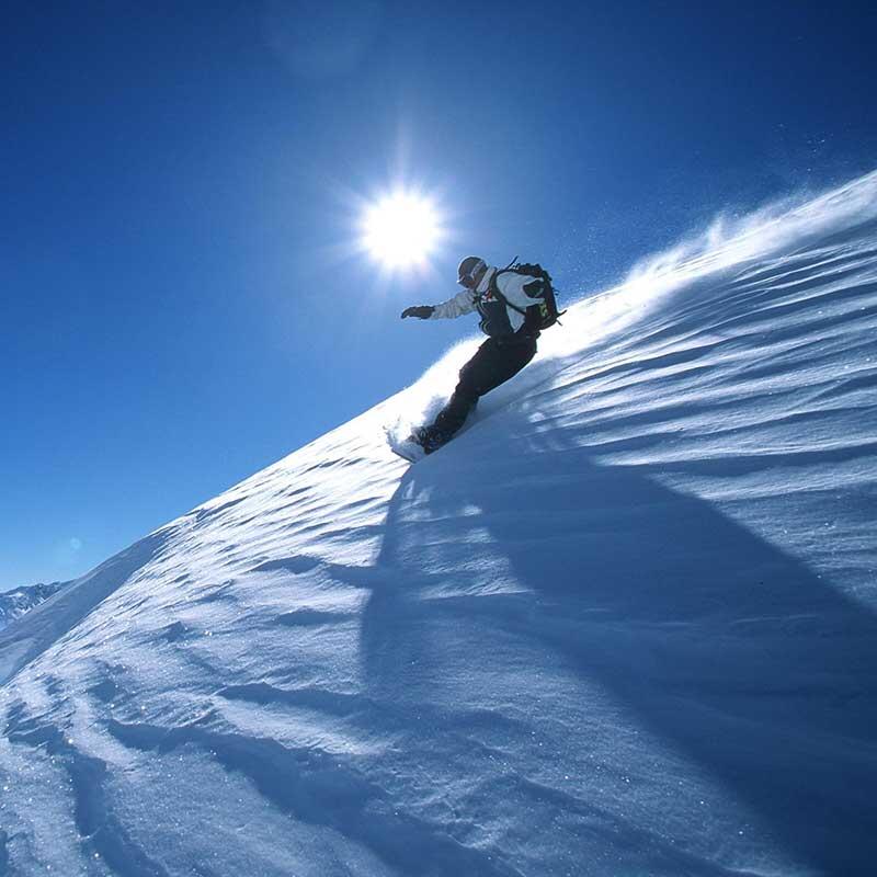 Person snowboarding